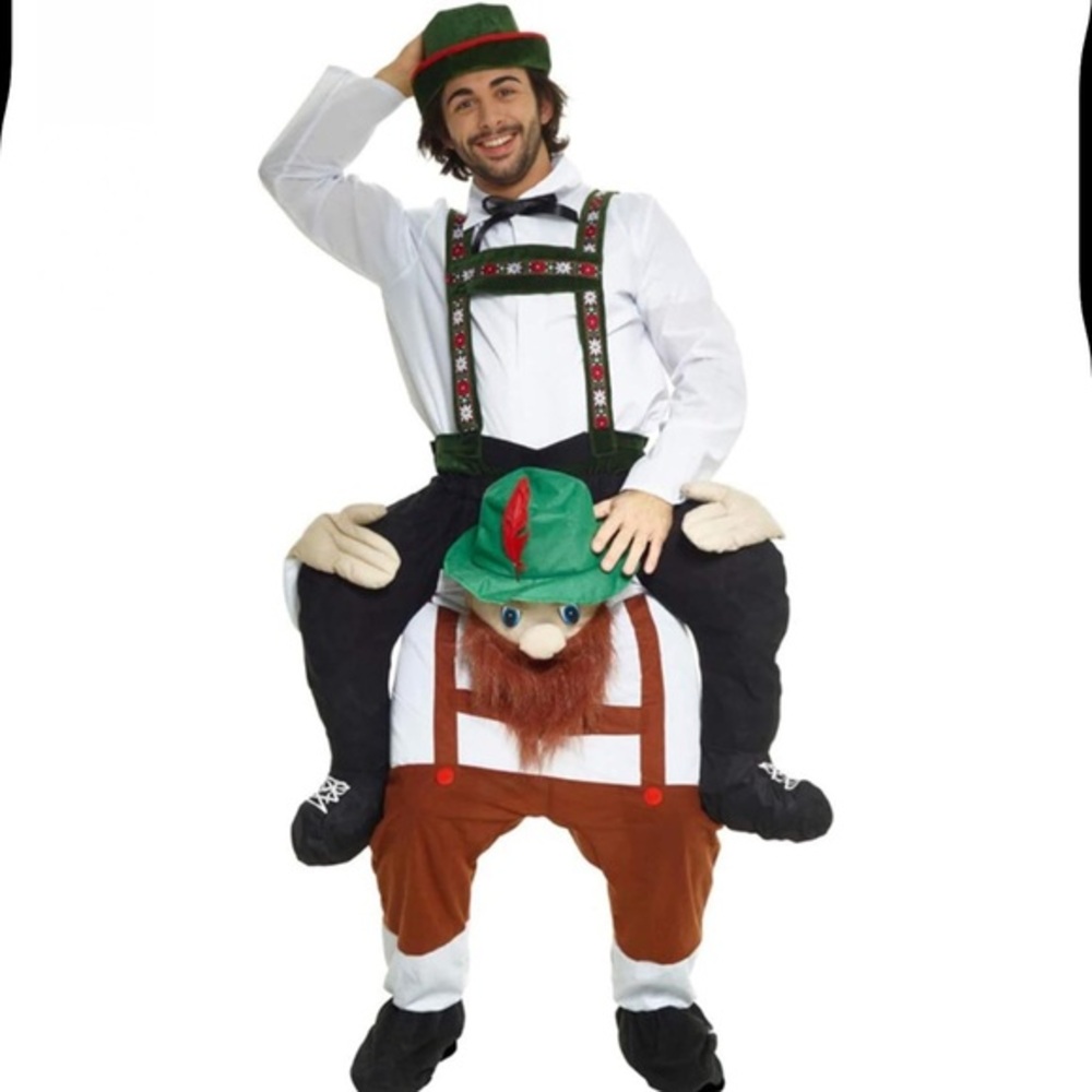 MORPH COSTUMES  Bavarian Piggyback Costume, Brown, White and Black one size